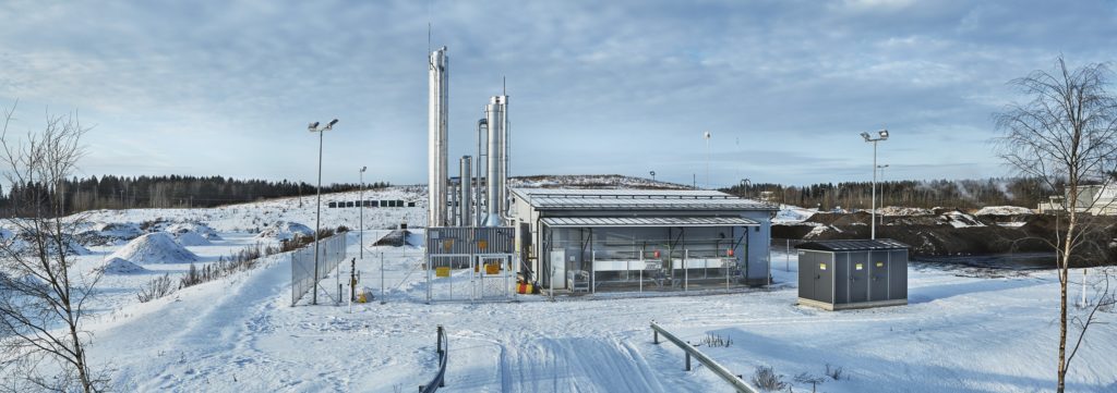 Eine Biogasanlage in Lahti.
